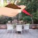 Grand patio 9 Feet Patio Umbrella, Outdoor Market Umbrella with Push Button Tilt and Crank, 6 Ribs, Red   566075182